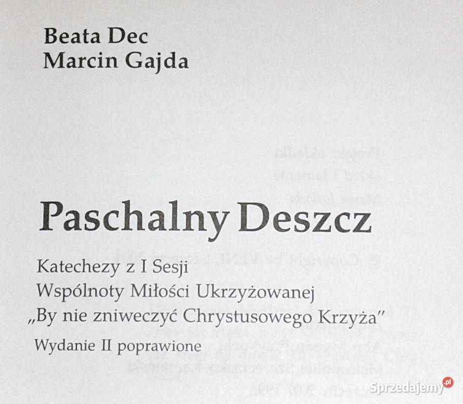 Paschalny Deszcz Beata Dec Marcin Gajda Chełm