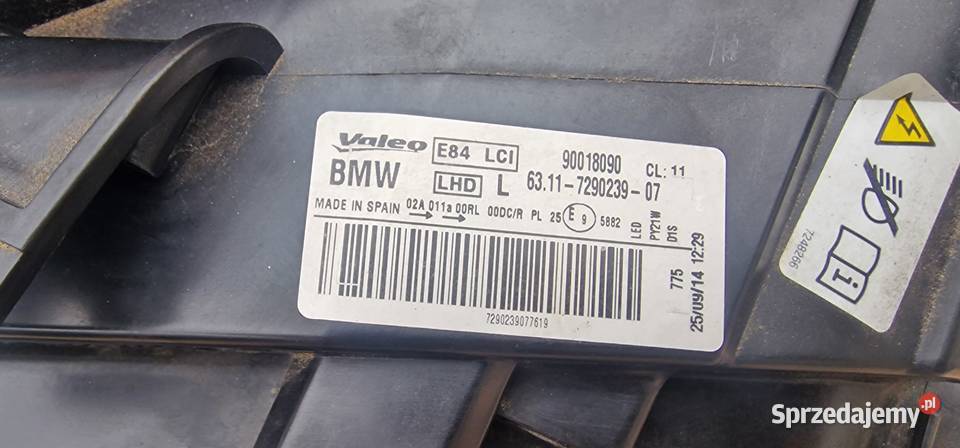 BMW X1 E84 LIFT XENON NIESKRĘTNY LEWY REFLEKTOR lubuskie Bieleń sprzedam