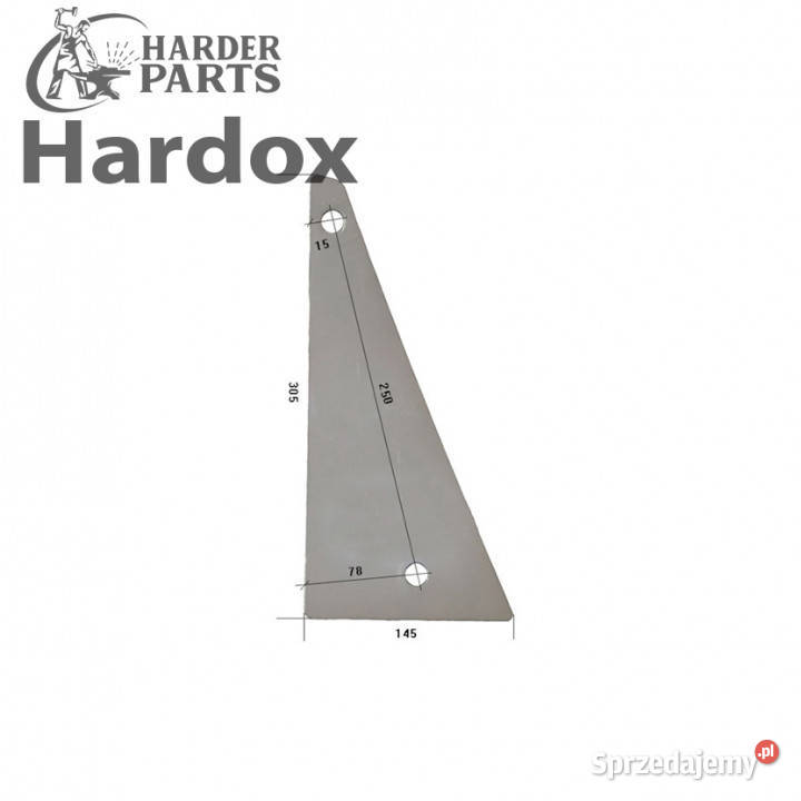 Pierś HARDOX 1462498P części do pługa DOWDESWELL Części zamienne podlaskie Suwałki