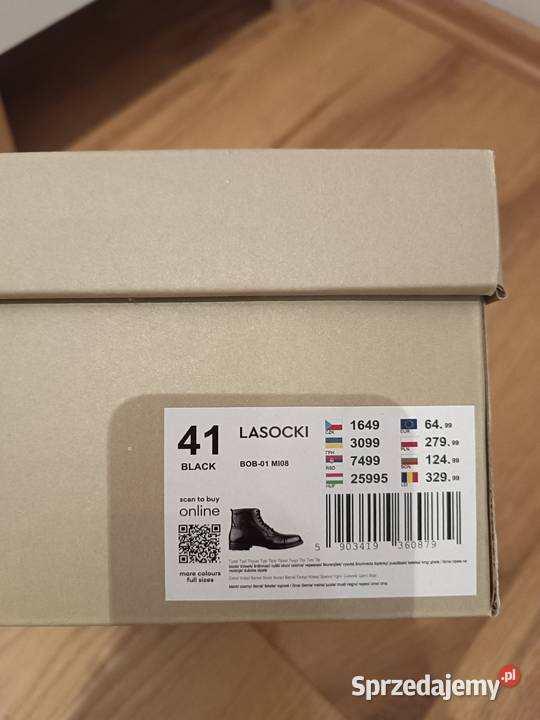 Buty męskie skórzane Lasocki rozmiar 41 Łódź