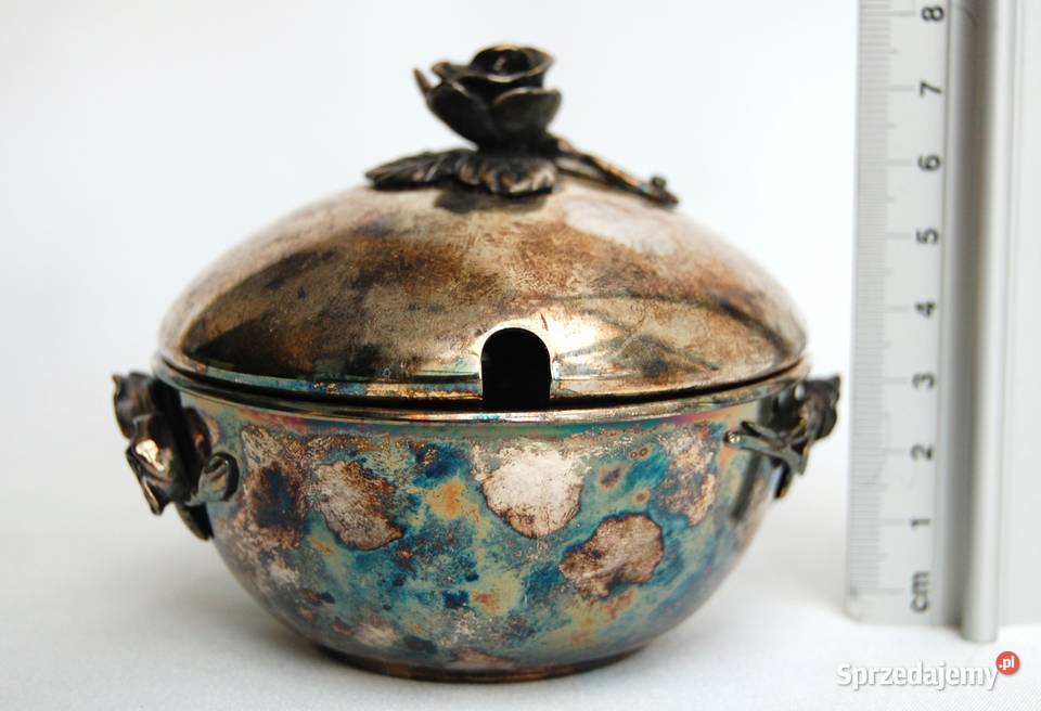 Nowa posrebrzana cukiernica platerowana srebrem lubelskie Lublin