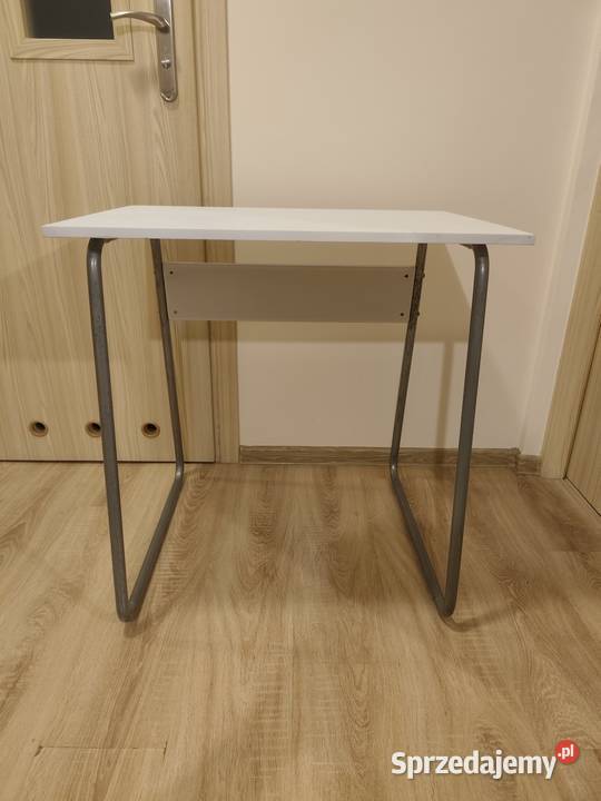Biały stolik biurko stół 50x70x74 metalowa rama Rzeszów