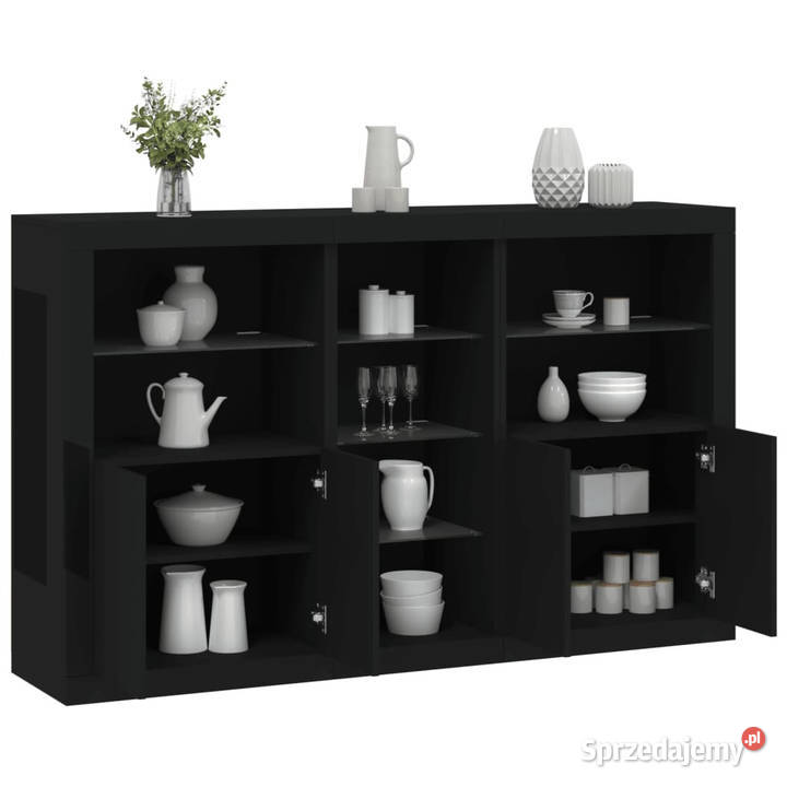 Szafka z oświetleniem LED czarna 162x37x100 Warszawa sprzedam