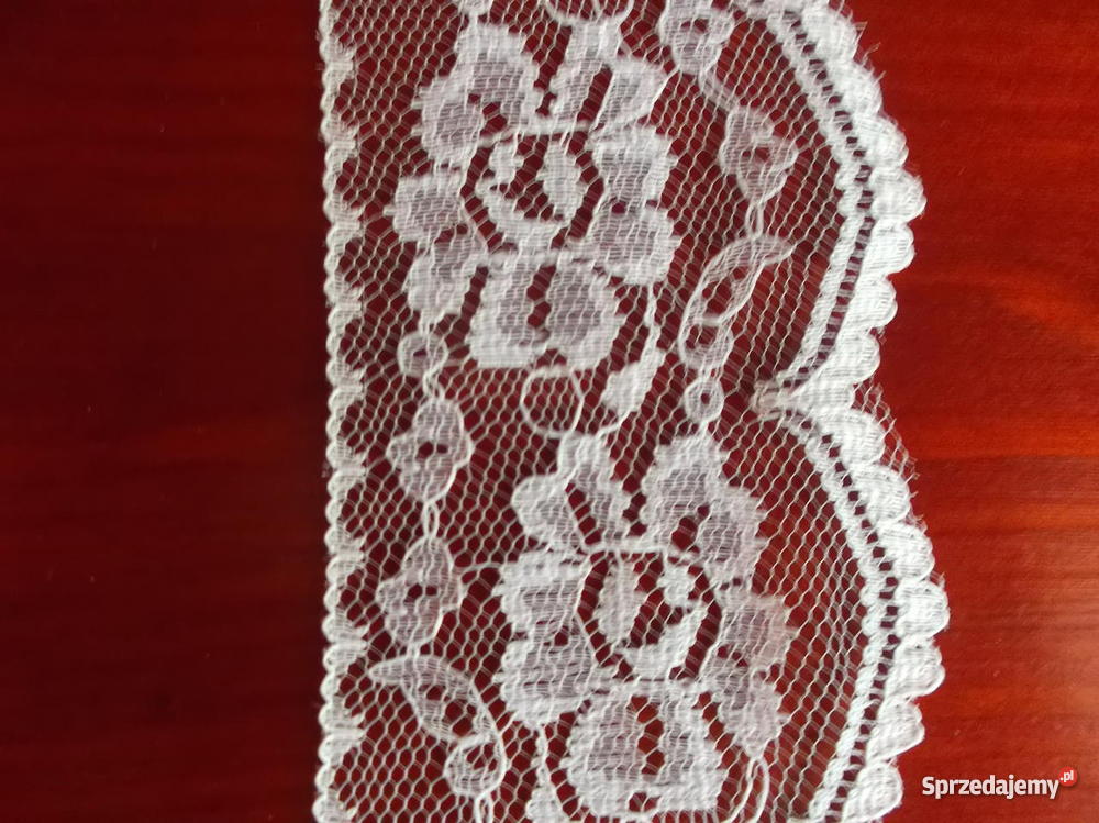 Koronka stylonowa biała2 3 wzory Czersk