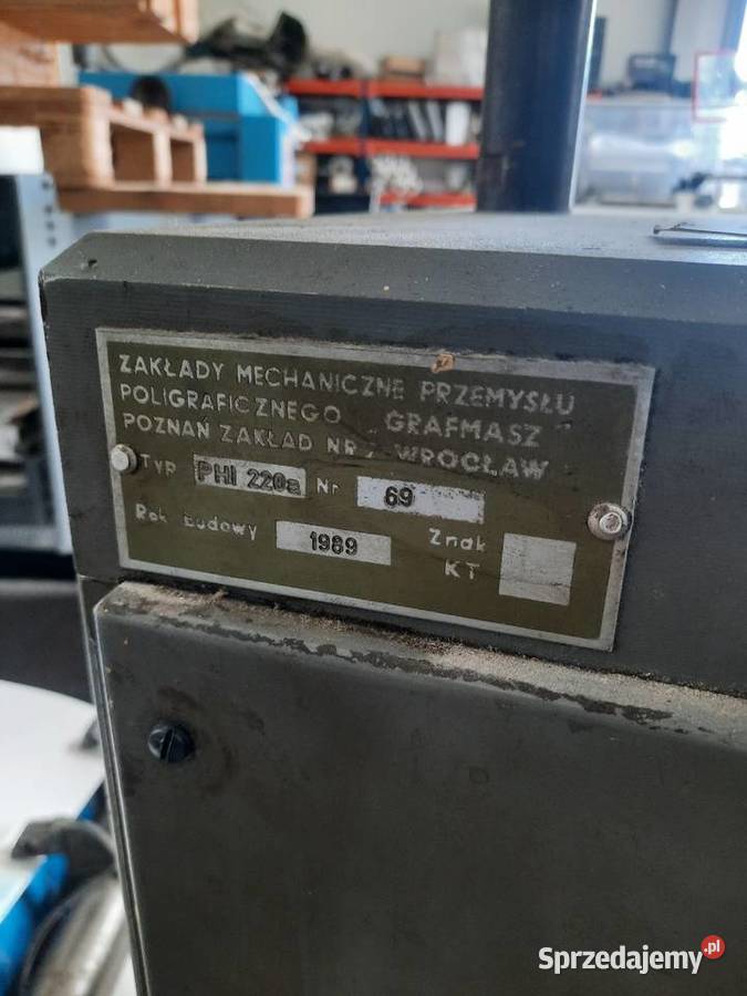 PRASA HYDRAULICZNA introligatorska wielkopolskie Nowy Tomyśl