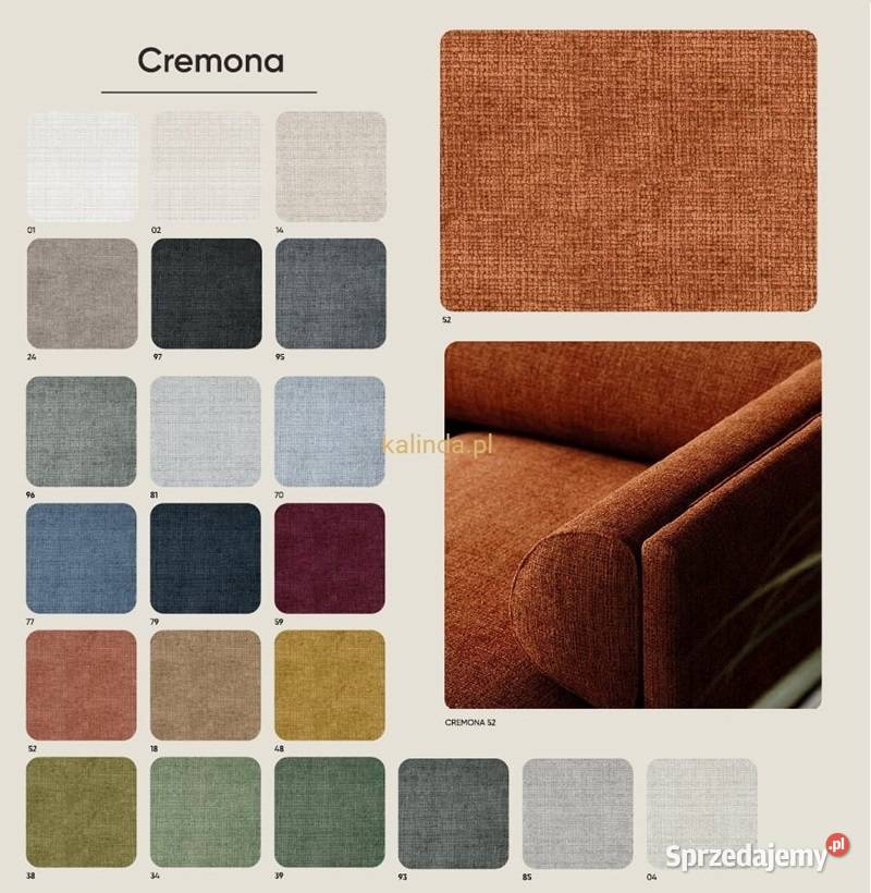 Cremona tkanina tapicerska meblowa szenilowa opolskie