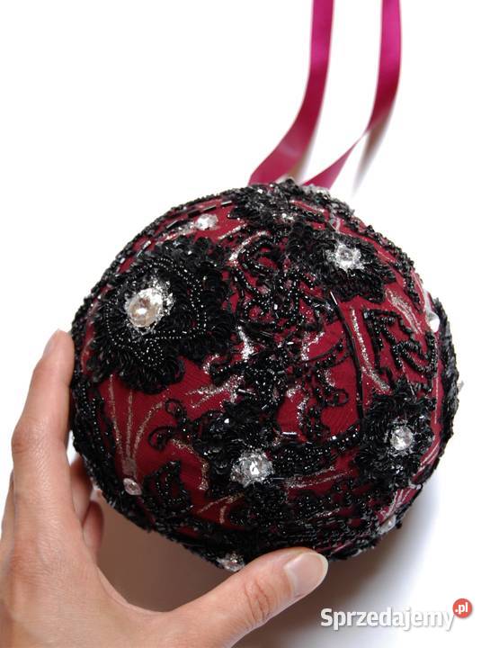 Zawieszka świąteczna bombka kula bordo burgund lubelskie Lublin
