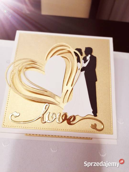 Kartka sztalugowa w pudełku ręcznie wykonana