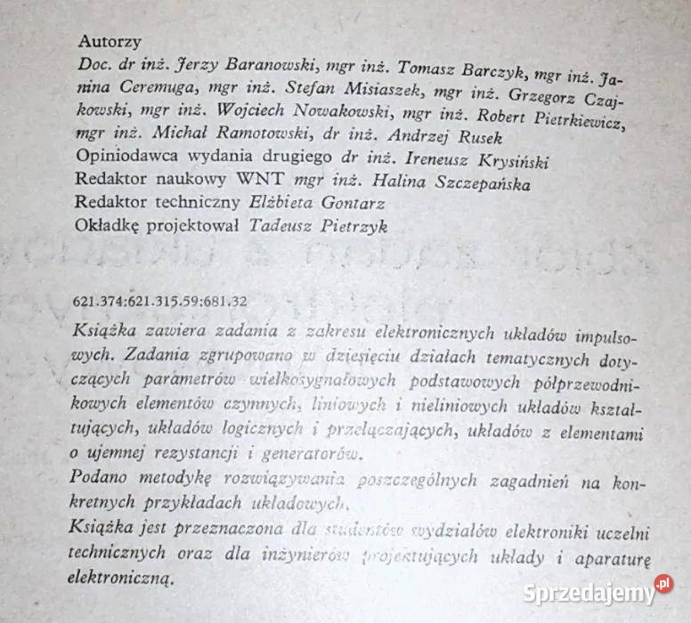 Zbiór zadań z układów elektronicznych Kultura i Rozrywka Chełm