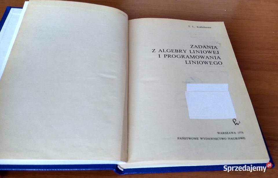 Zadania z algebry liniowej i programowania Gdańsk
