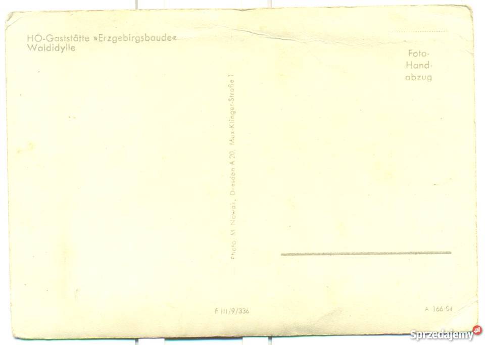 Erzgebirgsbaude HO Gaststtte Waldidylle Ostrów Wielkopolski