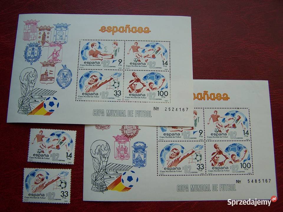 Hiszpania 1982 MNH Mi 254849 Sport Piłka nożna Tychy sprzedam