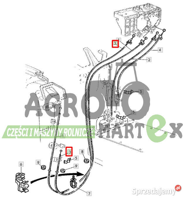 AL76690 LINKA STEROWANIA OGRZEWANIEM L2350 JD Wichrów