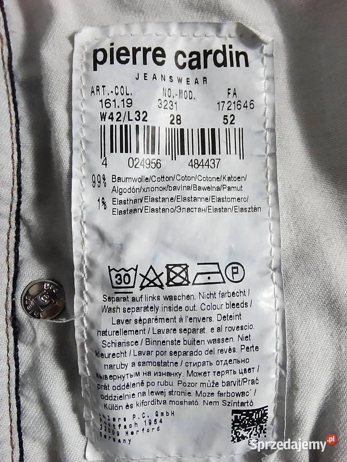 Męskie Jeansy PIERRE CARDIN Model Lyon Modern Rozmiar L