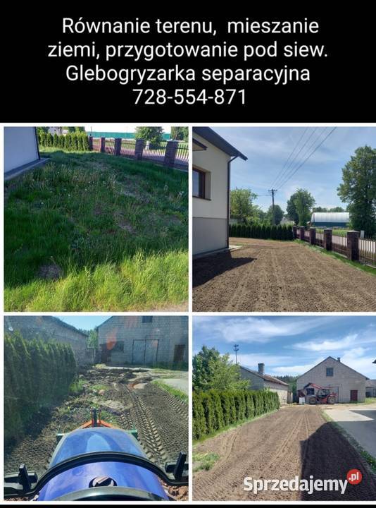 RÓWNANIE TERENU GLEBOGRYZARKA KRATA RYKI
