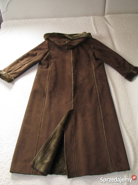 Elegancki kożuszek damski z kapturem XXL Krapkowice