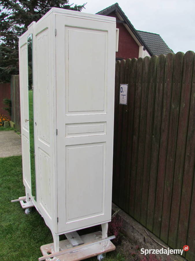 stara dębowa szafa renowacji shabby chic biała Szafy, regały, półki Stepnica