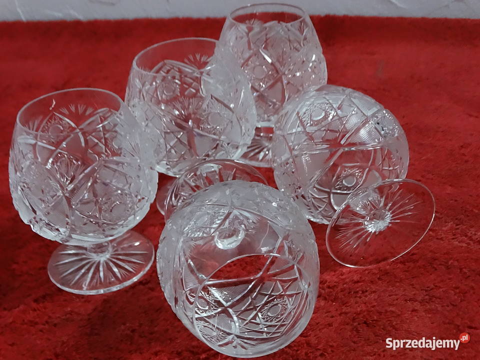 Kryształowe kieliszki do koniakubrandy Komplet Biłgoraj