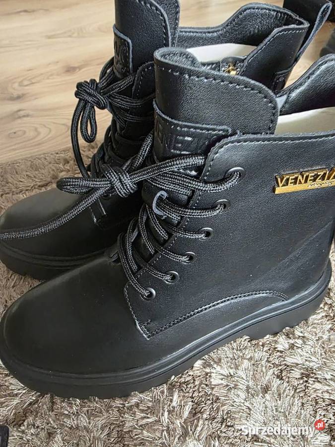 Buty damskie skórzane czarne Venezia rozmiar 38 Białystok