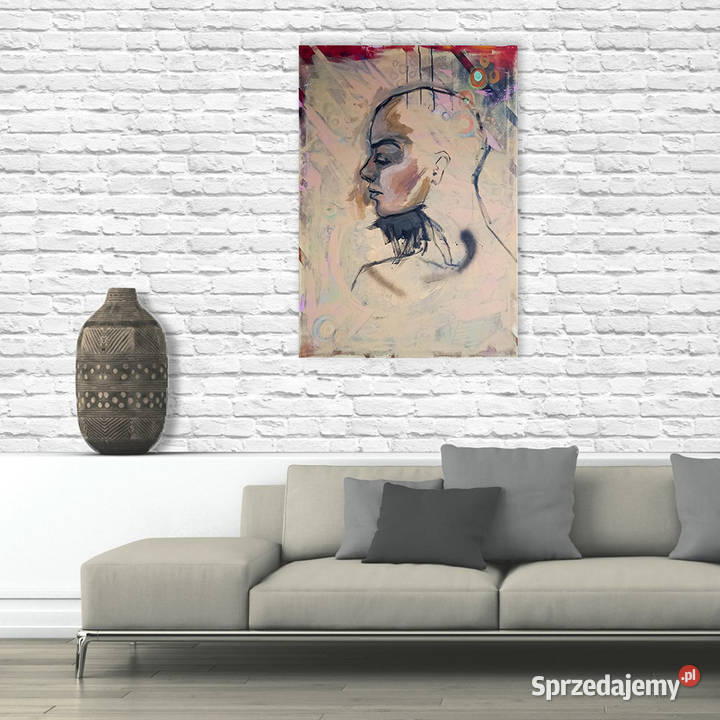 Siła obraz akrylowy na płótnie 100x70 portret Katowice