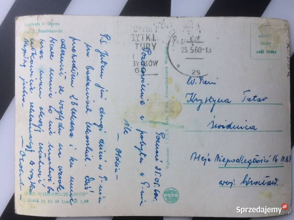 1099 Widokówka Poznań Szczecin sprzedam