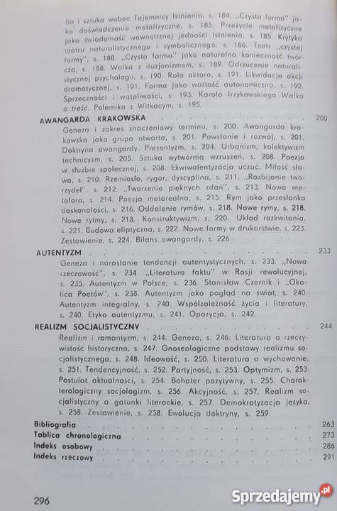 czystej formy do literatury faktu