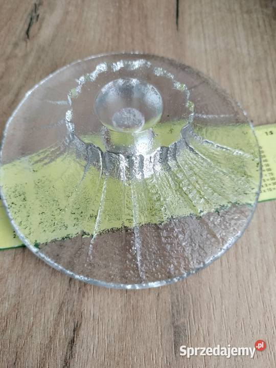 Szklany świecznik przycisk do papieru