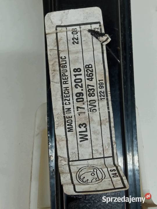 MECHANIZM SZYBY PRAWY PRZÓD 2Q2959882 Skoda osobowe
