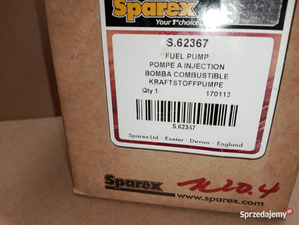 Pompka zasilająca pompa paliwa Sparex s62367 Tyczyn