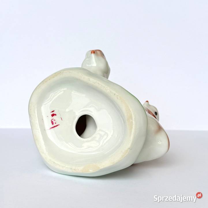 Para kurczaków figurka z porcelany Rumunia retro