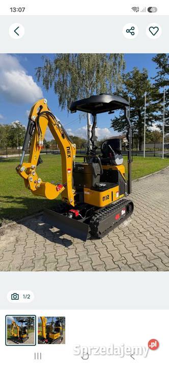 Mini koparka NEX N12 Full silnik YANMAR PROMOCJA Sławno