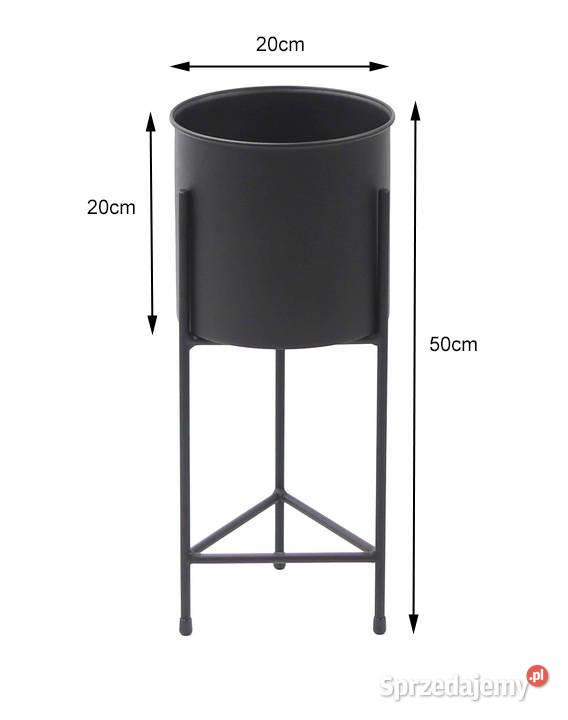 Kwietnik Metalowy Stojak na kwiaty z donicą 50 Kwietniki Sobienie-Jeziory