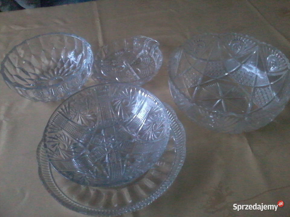 kryształy szkło patera salaterki etc prl Dom i Ogród Częstochowa