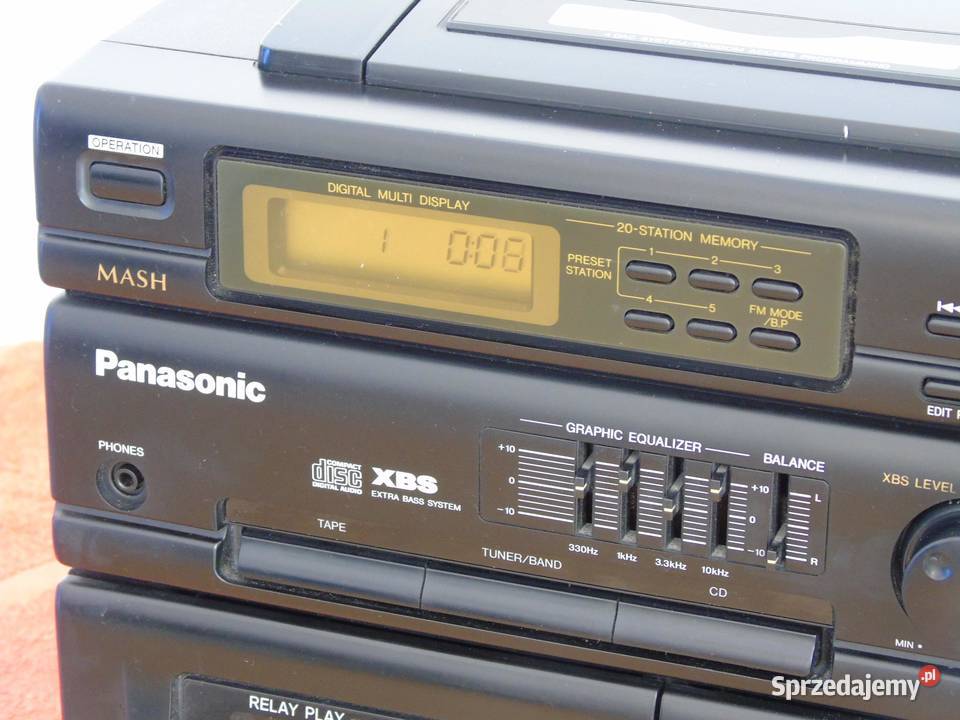 Wieża Panasonic CD Radio magnetofony mocna Jasło