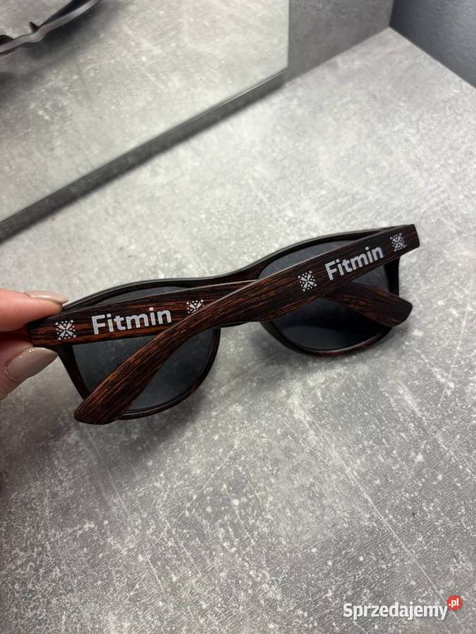 Okulary Wayfarer brązowe z czarnymi szkłami podkarpackie Jasło