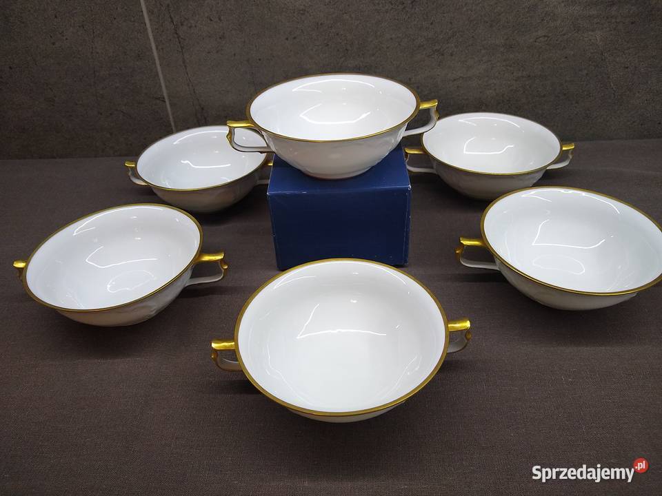 Bulionówki Rosenthal Sanssouci białe 6 Kalisz