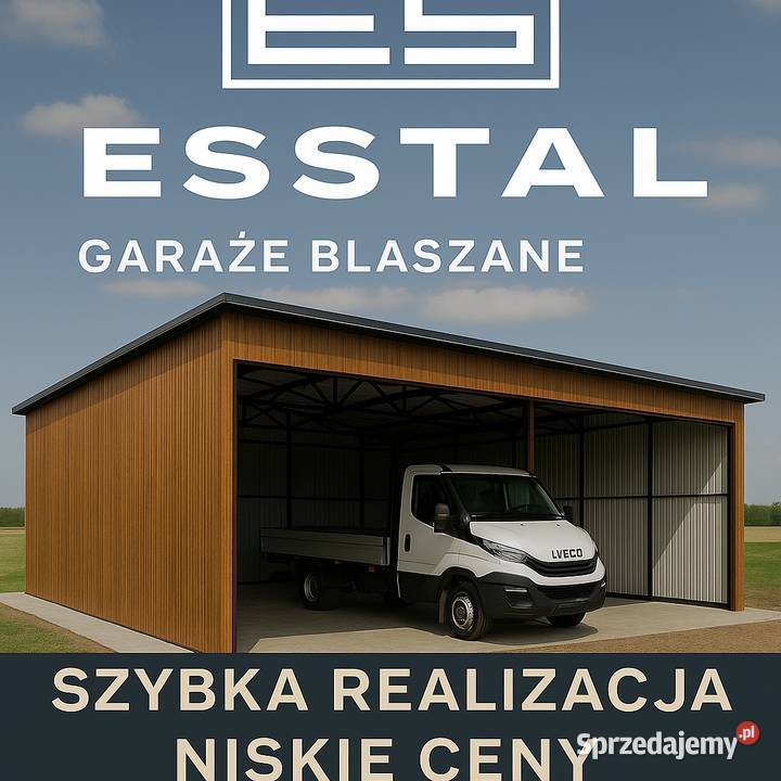 WIATA OTWARTA KONSTRUKCJA STALOWA Garaż Blaszany 297zł/m2 Wieruszów