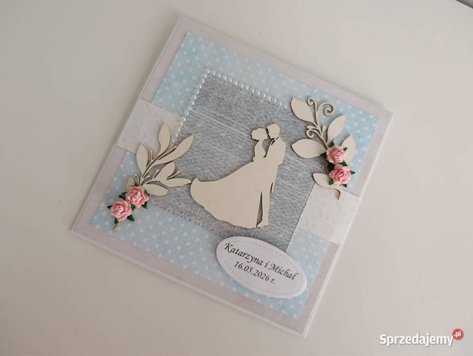 Personalizowana Kartka ręcznie robiona na Ślub Łódź