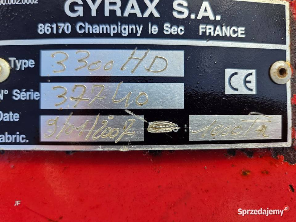 Mulczer GYRAX 3300 HD Ścierniska Sady Nieużytki Pozostałe Gąsewo