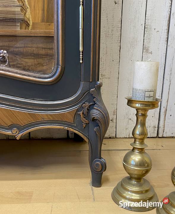 BIBLIOTEKA witryna antracyt Louis XV Francja wielkopolskie