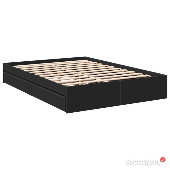 Rama łóżka z szufladami czarna 140x200 WM3280658 mazowieckie Warszawa sprzedam