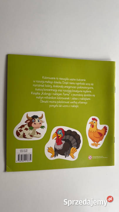 FARMA Koloruję i Naklejam Książka Kolorowanka Warszawa
