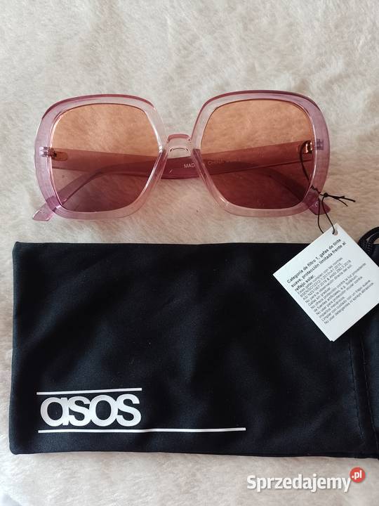 ASOS Duże różowe Okulary przeciwsłoneczne z małopolskie