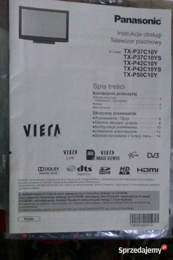 najmniejsza plazma Panasonic TXP37C10Y mazowieckie Warszawa