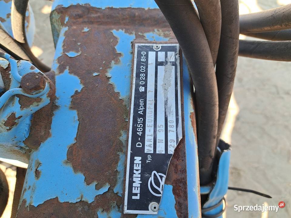 Pług LEMKEN EUROPAL 7 vario 4 skiby z Niemiec