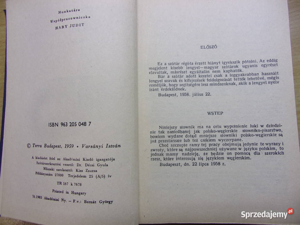 Słownik Polsko Wegierski wydanie z 1976 r OKAZJA Warszawa