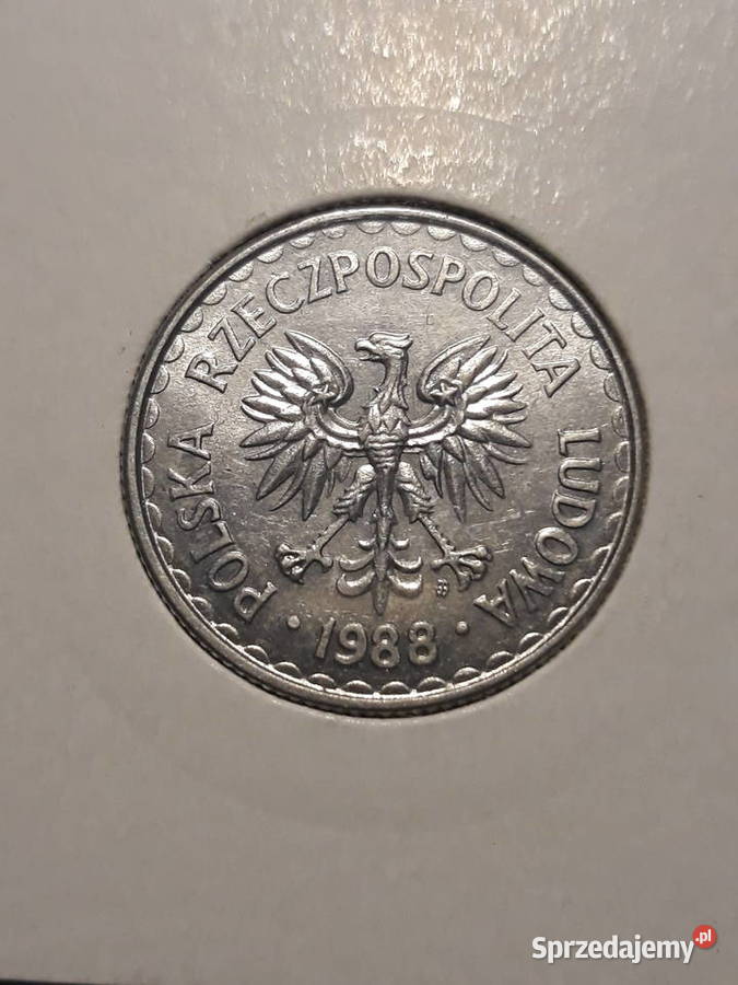 1 złoty 1988 r 3 około mennicze Numizmatyka Konin