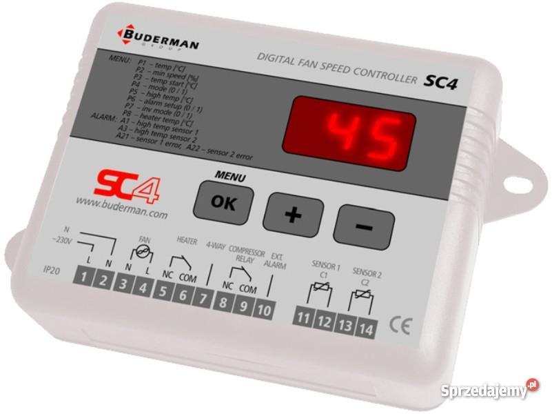 Regulator obrotów wentylatora BUDERMAN SC4 Budownictwo i akcesoria Kraków