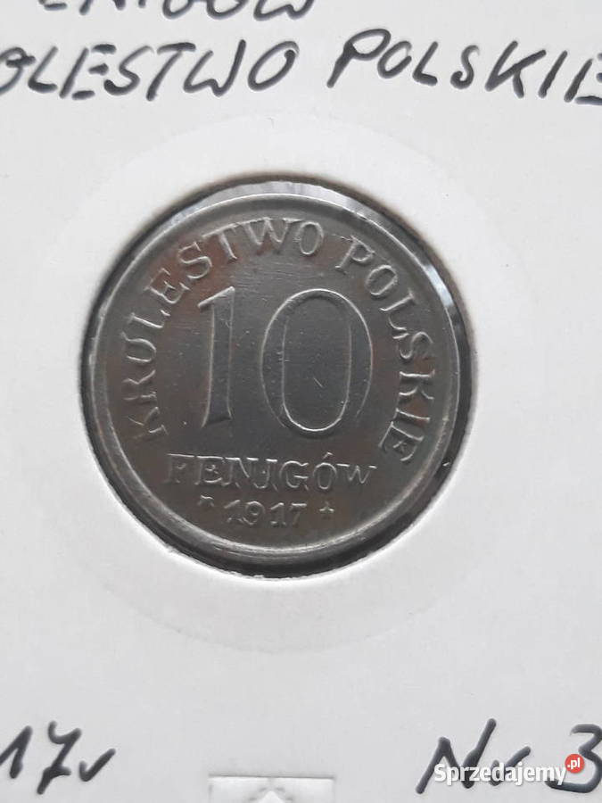 10 Fenigów Królestwo Polskie 1917 r 3 Skrętka sprzedam