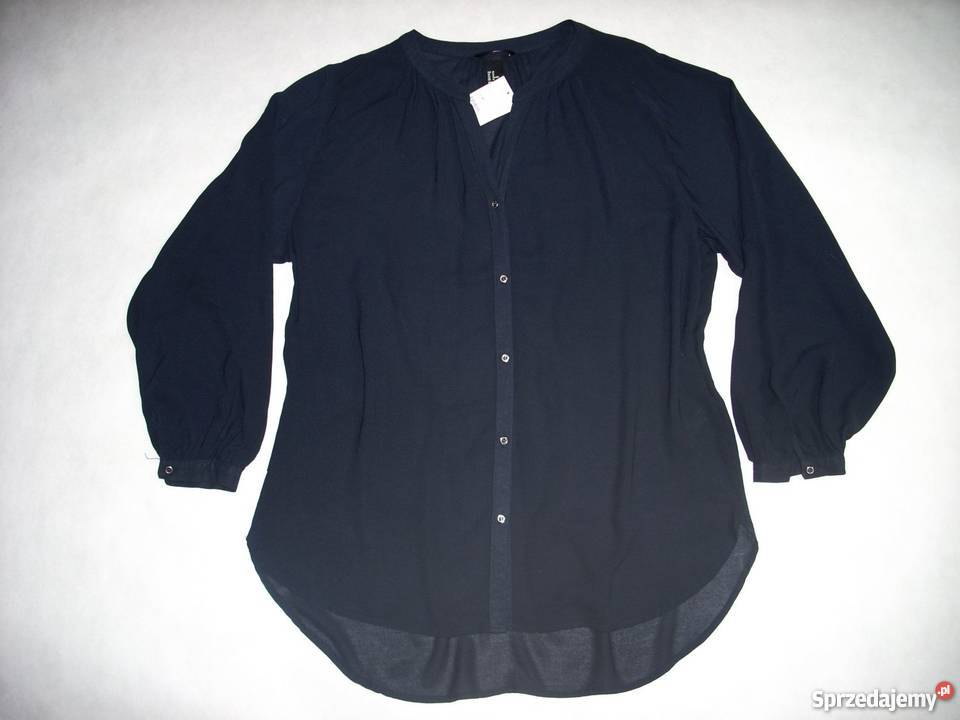 HM Granatowa koszula Modna NOWA L XL niebieski Bluzki i koszule Nowy Sącz